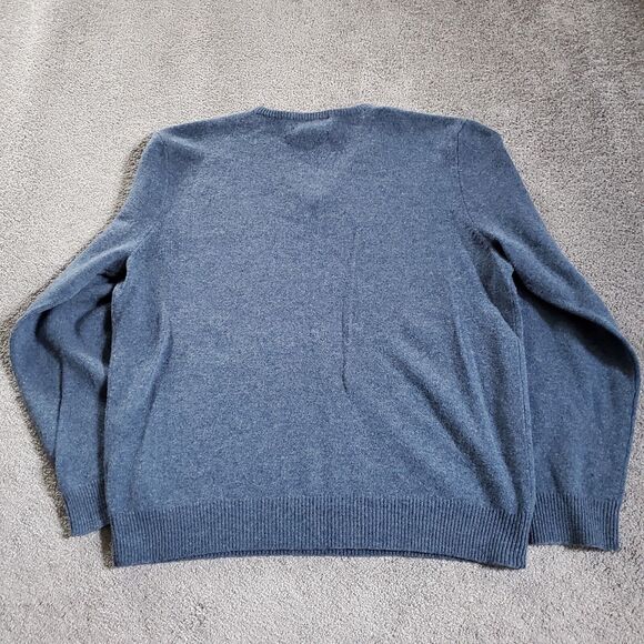 Polo Ralph Lauren sweater Mens Extra Large Blue Wool 100% Lambswool Pony - Picture 5 of 9